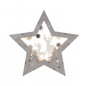 FAUNA Bordsdekoration 32cm 10LED Brun