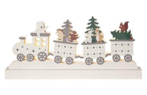 FOREST FRIENDS Bordsdekoration Djurtåg Batteri 37cm Flerfärgad