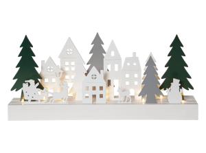 PUZZEL Ljusstake Batteri 9L 37cm Flerfärgad