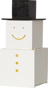 SNOWMAN Dekorationsfigur Batteri 29,5cm Vit