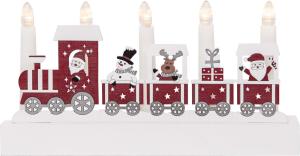 JOLLY Ljusstake Tåg Batteri 14,5cm Röd