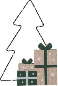 JOLLY Bordsdekoration Gran Batteri 27,5cm Grön