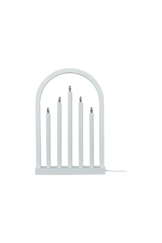 OSLO Träljusstake 48,5cm Vit