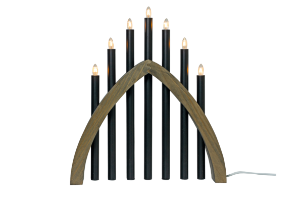 GOTLAND Träljusstake 45cm Brun/Svart