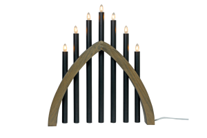 GOTLAND Träljusstake 45cm Brun/Svart