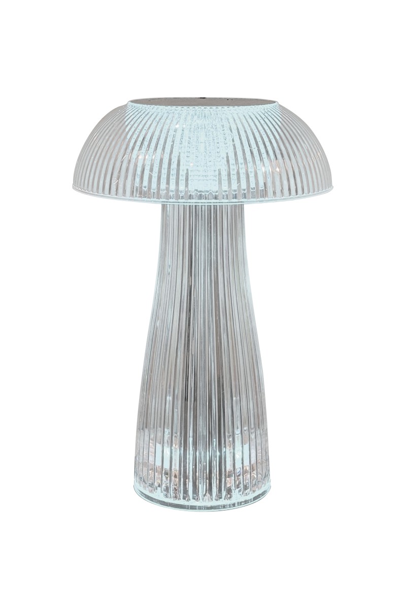 FUNGI Bordslampa USB-Laddbar 24,5cm Transparent