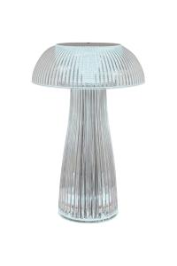FUNGI Bordslampa USB-Laddbar 24,5cm Transparent