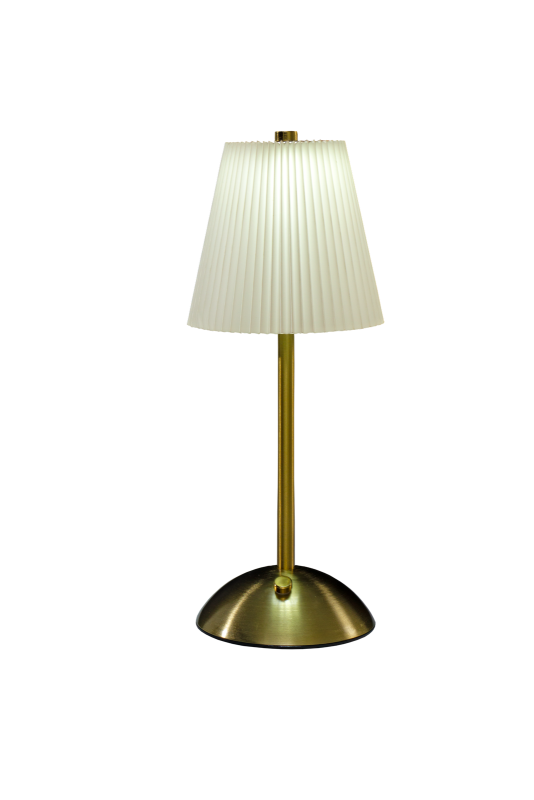 Jessica Bordslampa USB-Laddbar 30cm Vit/Antik Mässing
