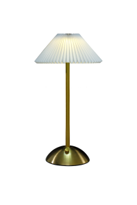 JENNY Bordslampa USB-Laddbar 30cm Vit/Antik Mässing