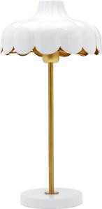 WELLS Bordslampa 50cm Vit/Guld