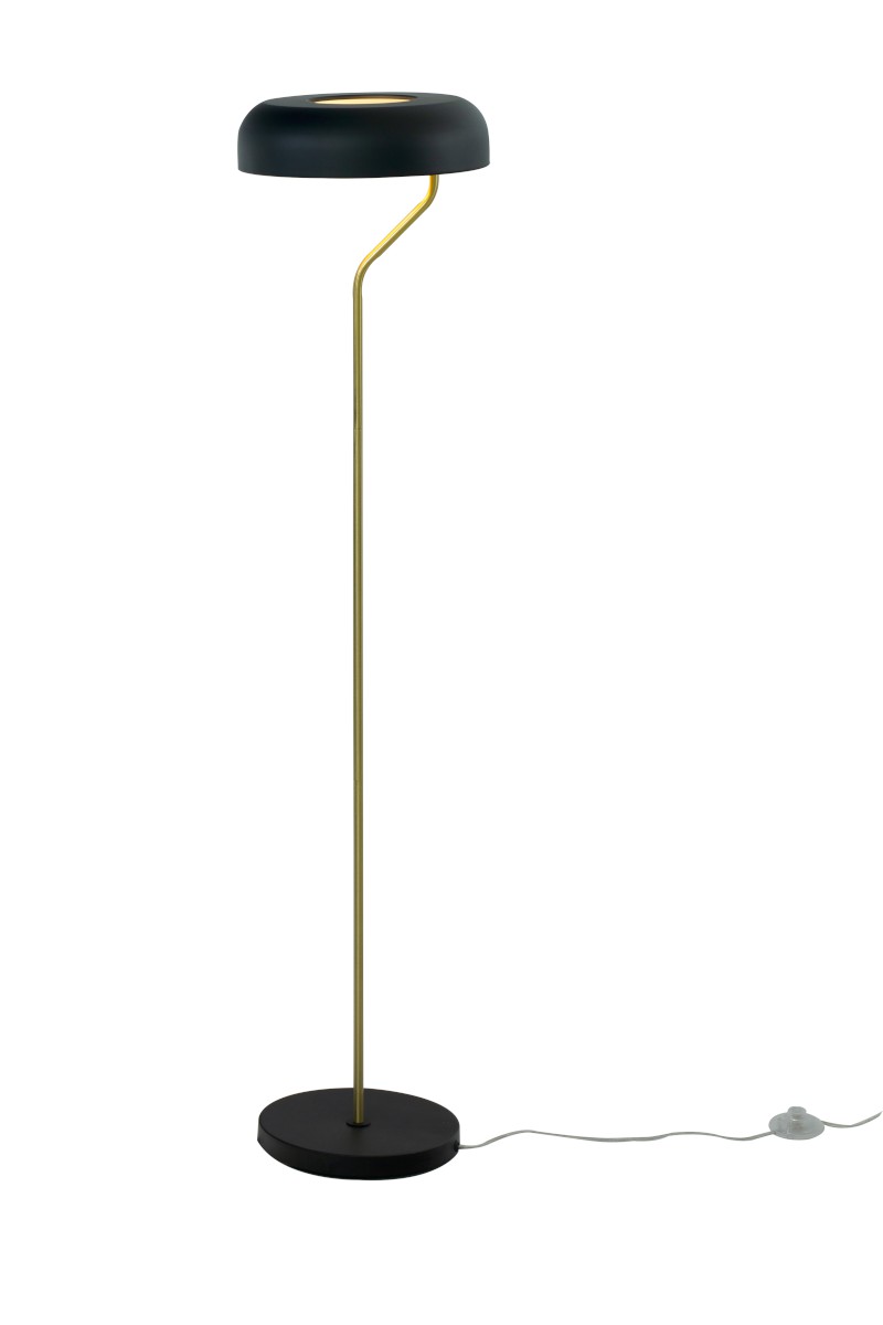 BREMEN Golvlampa 130cm Svart/Matt Mässing