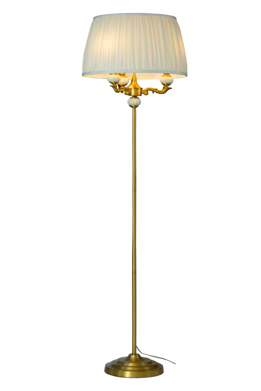 TOULOUSE Golvlampa 155cm Guld/Naturvit