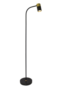CHICAGO Golvlampa 123cm Svart/Matt Mässing