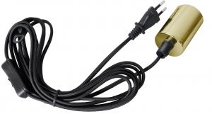 E27 Sladdställ Stil 3,5m Mässing/Svart