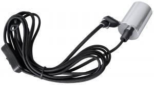 E27 Sladdställ Stil 3,5m Krom/Svart