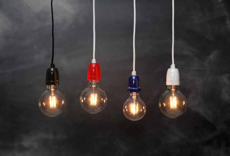 E27 Sladdställ Glaze Textil 5m Svart