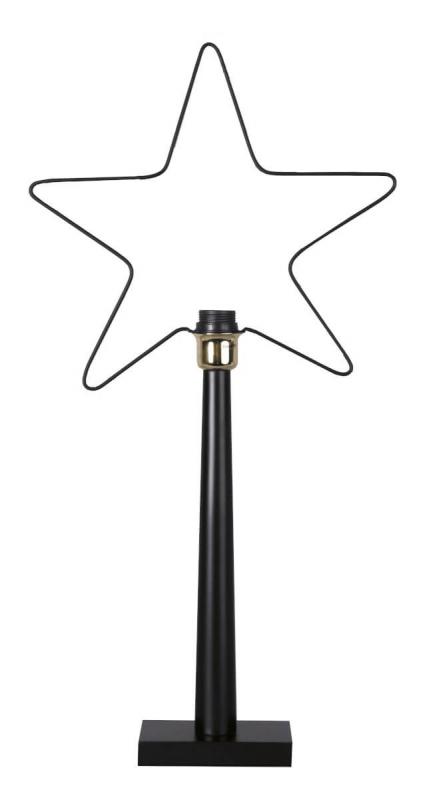 RAMSVIK Stjärna på fot 75cm Svart