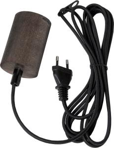 E27 SLIM Sladdställ 3,5m Svart