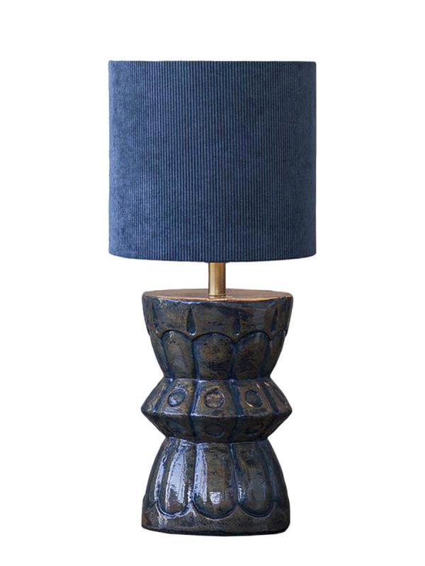 LARRY Bordslampa 54cm Blå/Kerstin Blå skärm