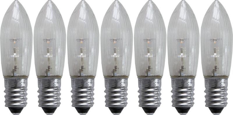 E10 LED Reservlampa 7-pack 10-55V Transparent