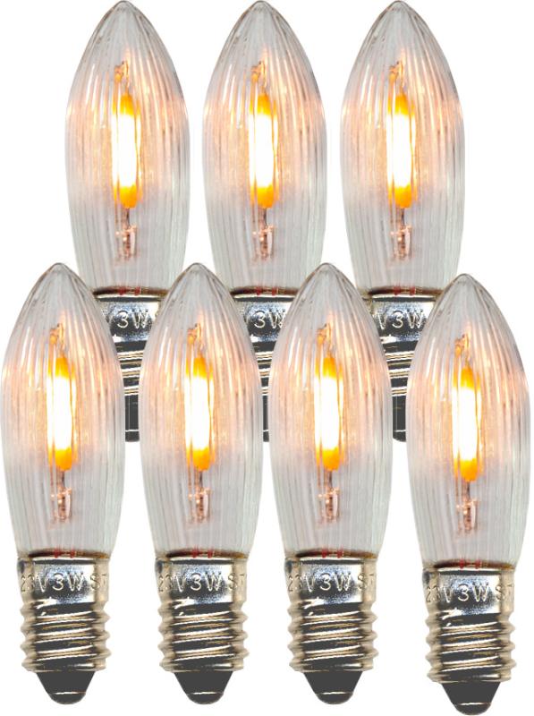 E10 Universal LED Reservlampa 7-pack 14-55V Transparent