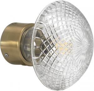 JULIETTE Vägglampa 16cm Klar/Mässing