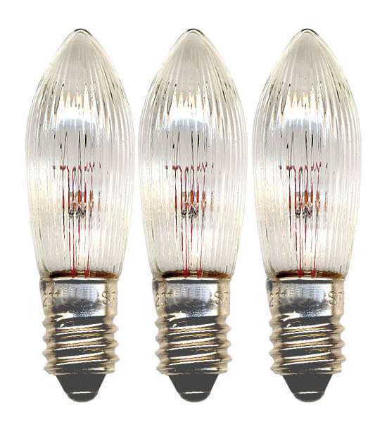 E10 Reservlampa Topplampa 3-Pack 12V Klar
