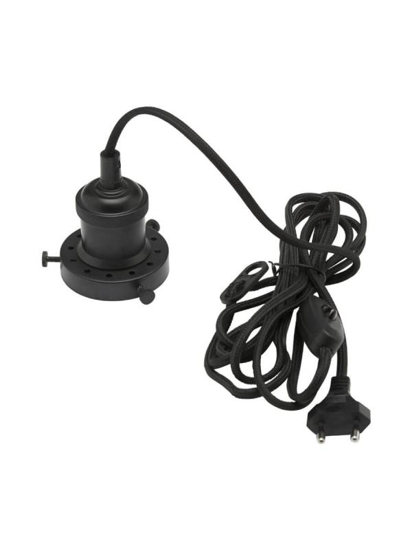 SIRI Takupphäng m.Väggkontakt 8,5cm Svart