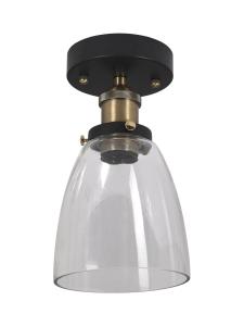 KAPPA Taklampa 25cm Svart/Mässing/Klar