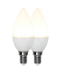 E14 Kronljus Opal 2-Pack 5.5W 3000k 470lm LED-lampa