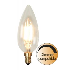 E14 Kronljus SoftGlow Dimbar 3W 2200K 260lm Klar LED-Lampa