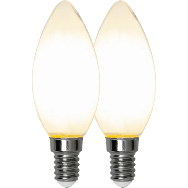 E14 2-Pack Frostad Kronljus 4,5W 2700K 470lm LED-Lampa