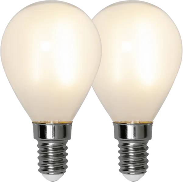 E14 Klot 2-Pack 4,5W 2700K 470lm Frostad LED-Lampa