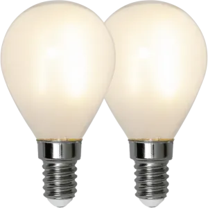 E14 Klot 2-Pack 1.4W 2700K 150lm Frostad LED-Lampa
