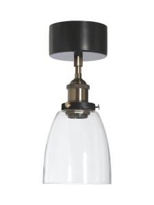 ROCK Taklampa 34cm Svart/Mässing/Klar