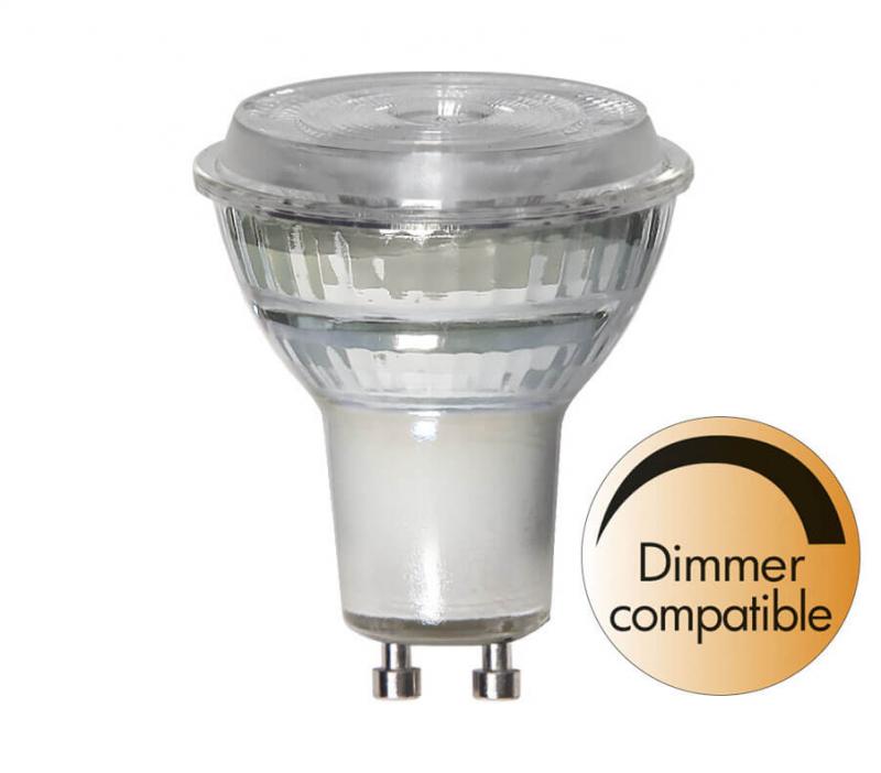 GU10 MR16 Spotlight Glass Dimbar 5.2W 3000K 380lm LED-Lampa
