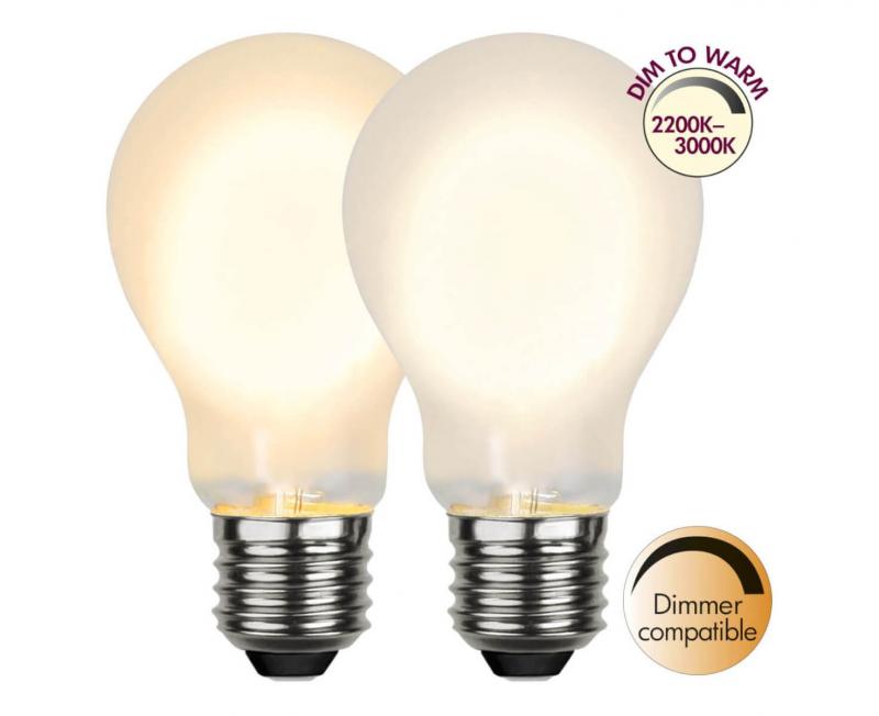 E27 Dim-To-Warm Normal 4W 3000-2200K 280lm LED-Lampa