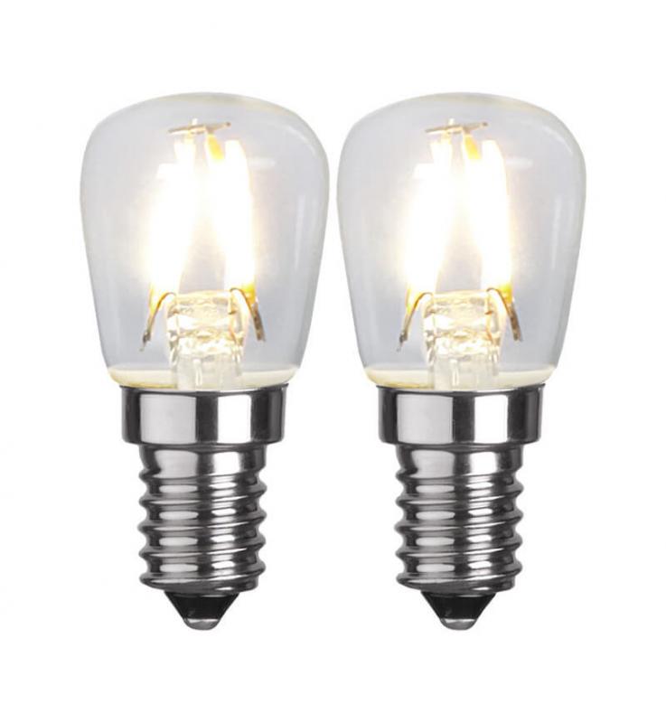 E14 Päron 2-Pack 1.3W 2700K 110lm Klar LED-Lampa