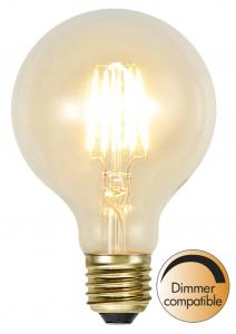 E27 Glob80 SoftGlow Dimbar 1.6W 2100K 140lm Klar LED-Lampa