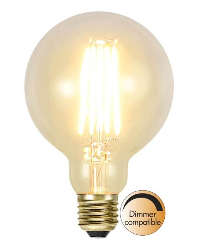 E27 SoftGlow Dimbar Glob95 3.6W 2100K 320lm LED-Lampa