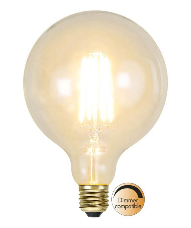 E27 Glob125 Dimbar SoftGlow 3.6W 2100K 320lm LED-Lampa