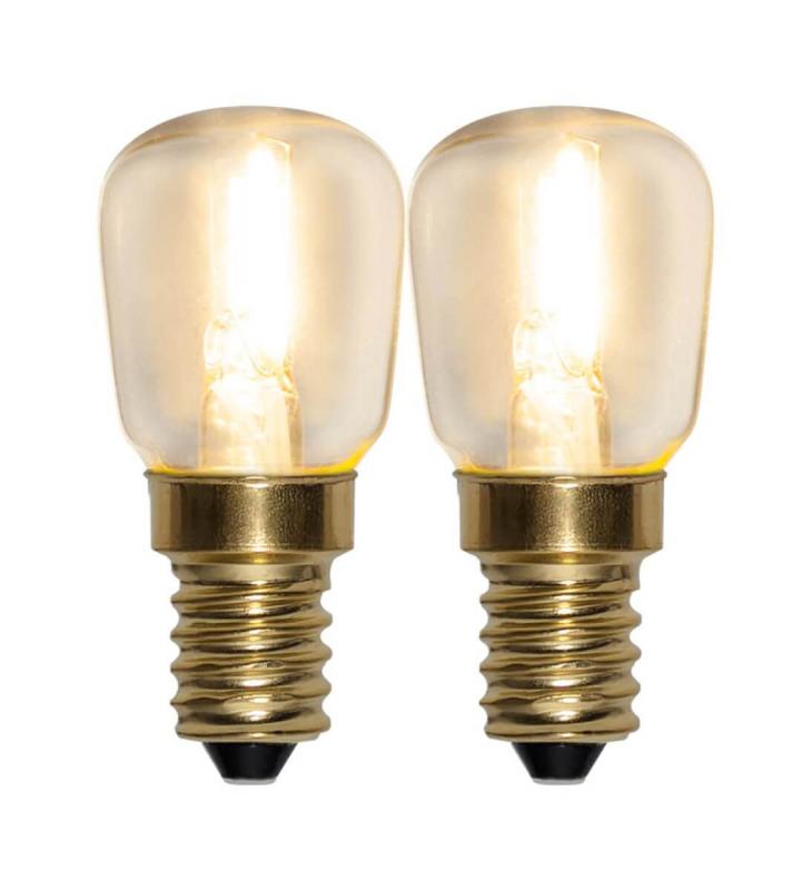 E14 SoftGlow Päronlampa 2-Pack 0.8W 2100k 65lm LED-Lampa