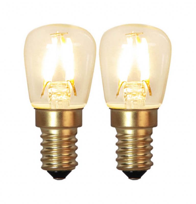 E14 2-pack SoftGlow Päron 1.3W 2100K 90lm LED-Lampa