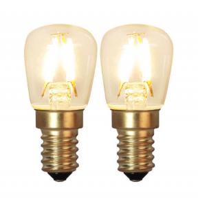 E14 2-pack SoftGlow Päron 1.3W 2100K 90lm LED-Lampa