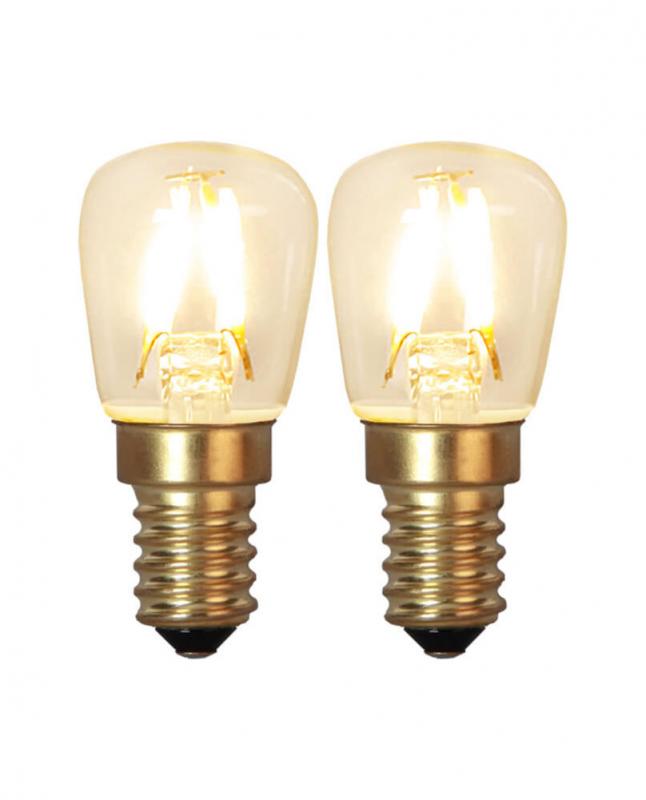 E14 Päron SoftGlow 2-Pack 1.3W 2100K 90lm Klar LED-Lampa