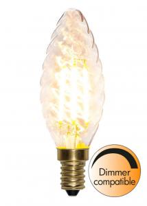 E14 Kron Vriden SoftGlow Dimbar 4W 2100K 350lm Klar LED-Lampa