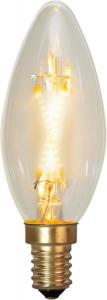 E14 Kronljus SoftGlow 0.5W 2100K 30lm Klar LED-Lampa