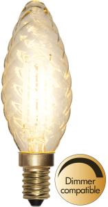 E14 Kron Vriden softglow Dimbar 4.5W 2100K 470lm Klar LED-Lampa