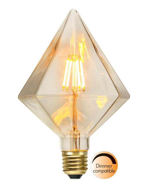 E27 Diamant SoftGlow Dimbar 175mm 1.65W 2200K 100lm LED-Lampa