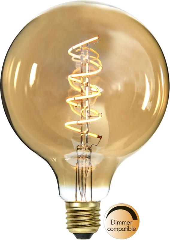 E27 Dekoration Amber Glob125 3W 2000k 140lm LED-Lampa